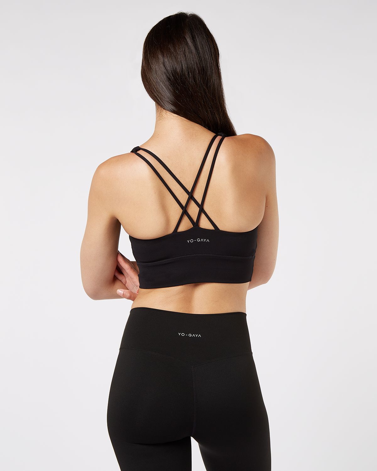 Cross Back Bra - Schwarz