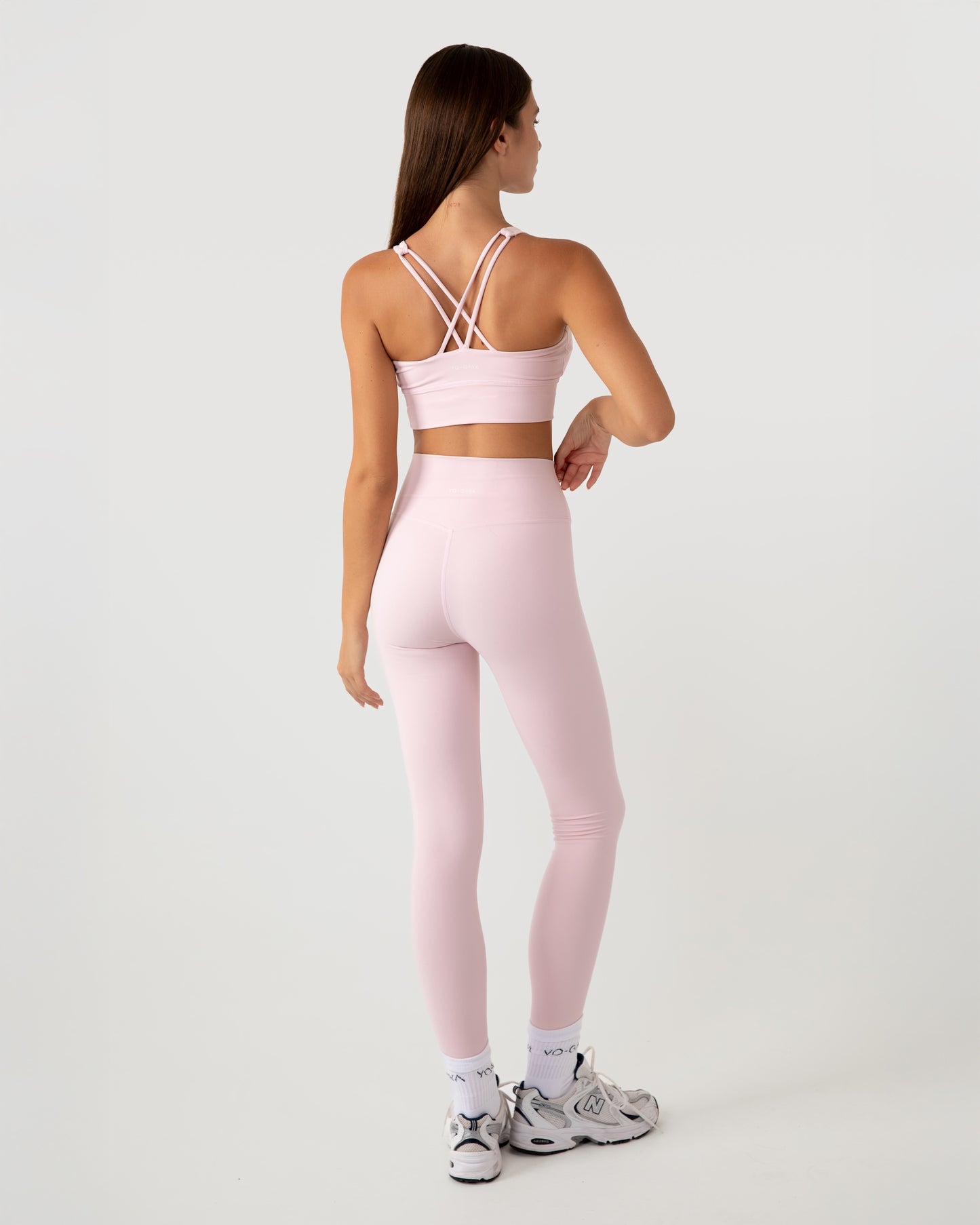 Cross Back Bra - Blossom Pink