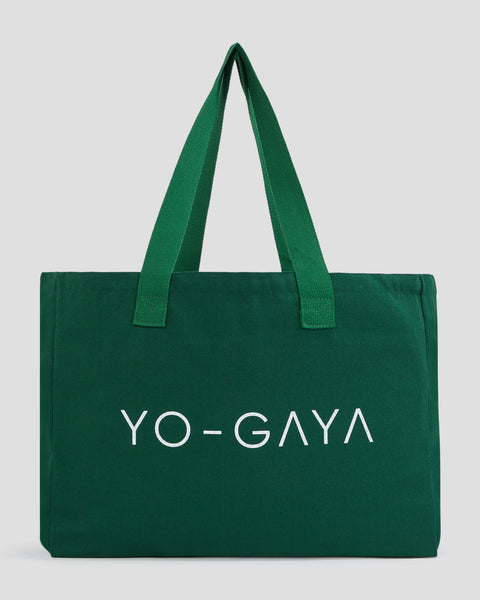 YO-GAYA Women's Canvas Tote Bag – Jungle Green – Large – Recycled