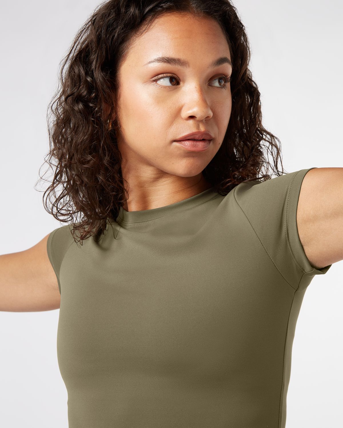Short Sleeve Top - Olive Green