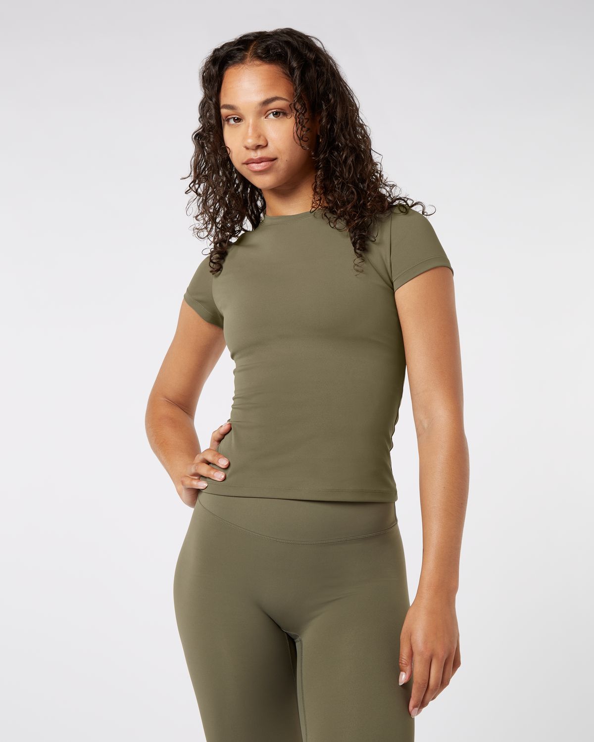 Short Sleeve Top - Olive Green