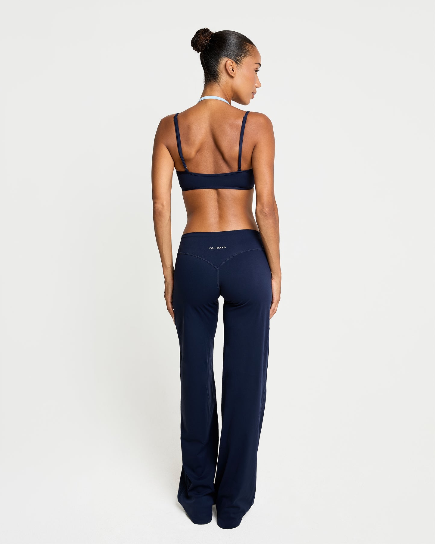 Layered Halter Bra - Navy Blue / Sky Blue