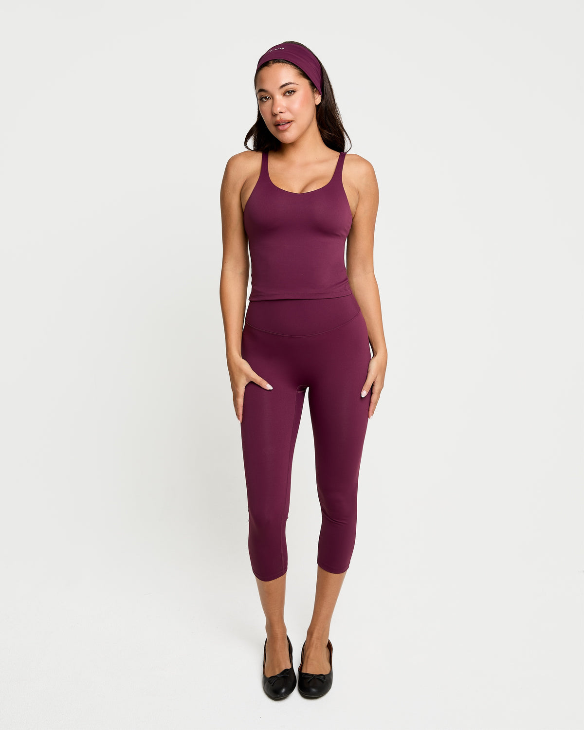 Capri Legging - Midnight Red