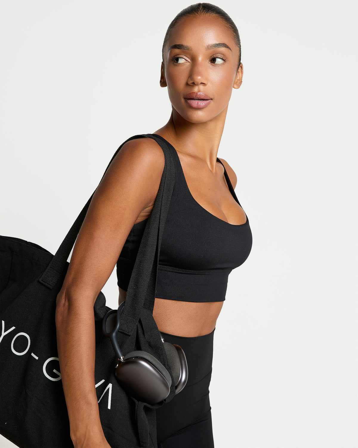 Cross Back Bra - Black